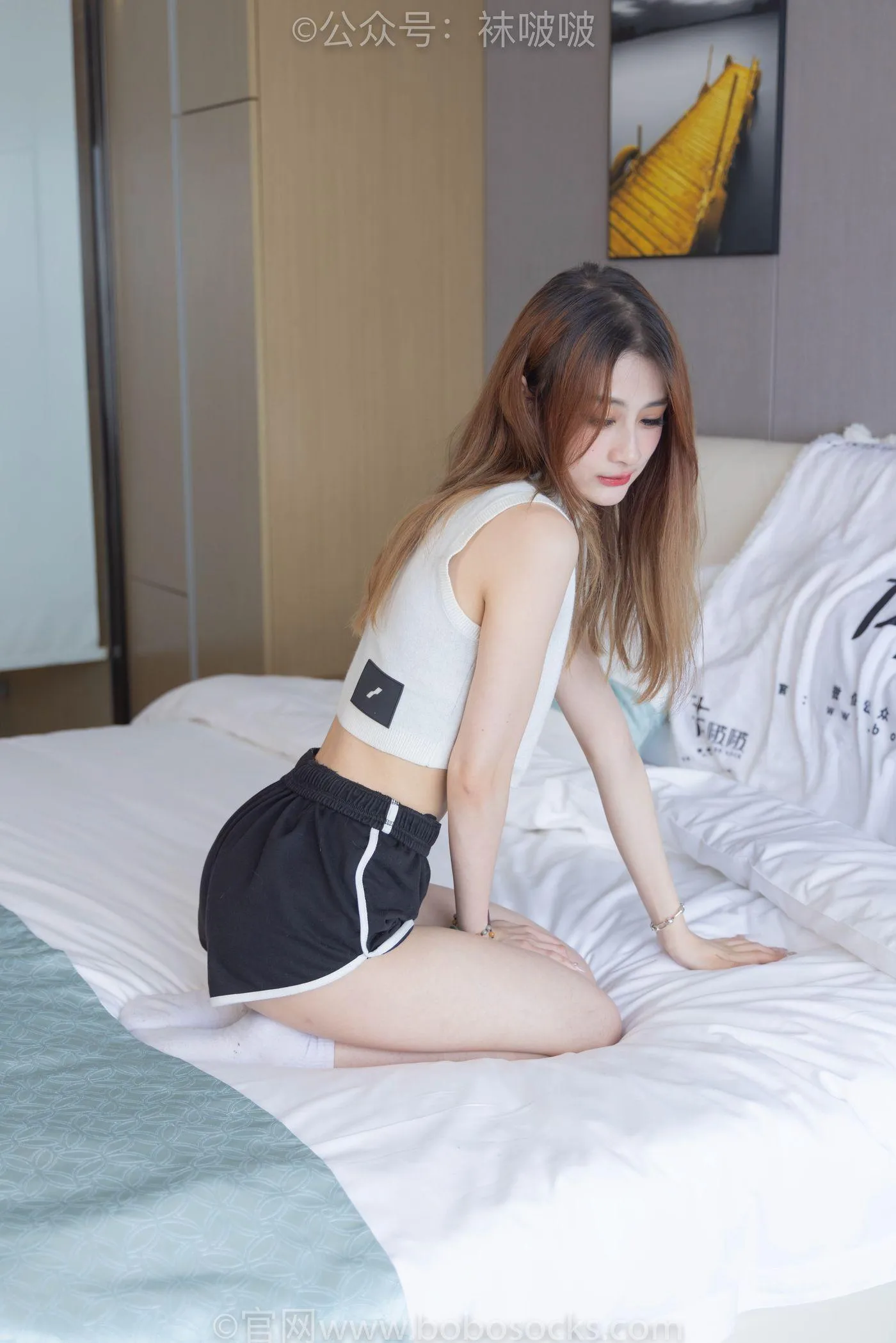 [BoBoSocks袜啵啵]NO.084 苏苏-运动鞋、日常所穿白棉袜、裸足 [140P]插图6